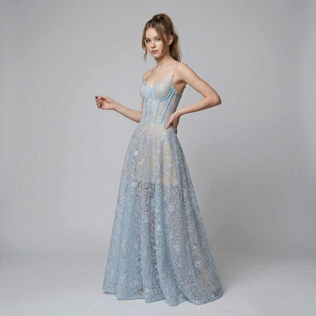 Corset-Style Lace Camisole Dress