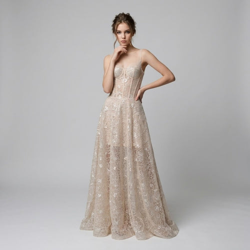 Corset-Style Lace Camisole Dress