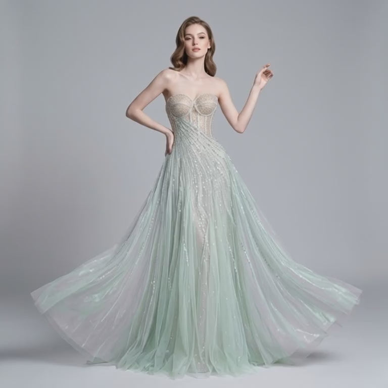 Strapless Evening Dress