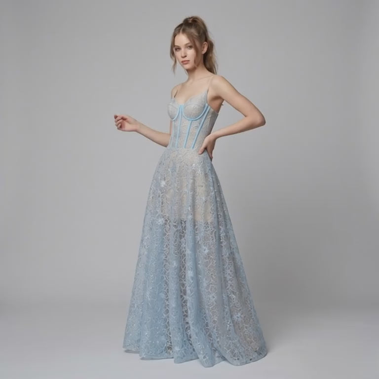 Corset-Style Lace Camisole Dress