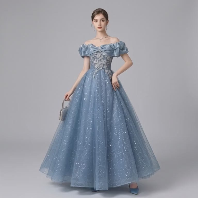 Off‑the‑Shoulder Luxury Evening Dress